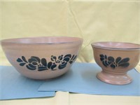 Pfaltzgraff Large Stoneware Bowl - Folk Art