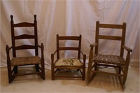 Antique Children's Wood Chairs