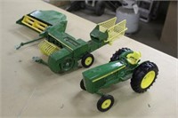 Vintage Toy John Deere Tractor, Baler & Haybine