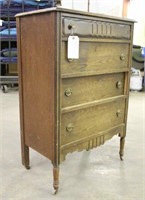 Vintage 4-Drawer Dresser, Approx 30"x17"x44"
