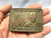 Vintage brass buckle Meadowlands Horse