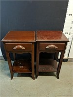 2 side tables with drawer 16" x 13" x 30"H