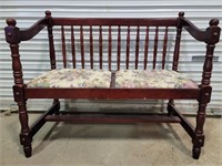 Wooden upholstered seat bench 38" × 18" × 32" H