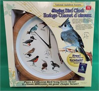 Singing bird clock 13" D