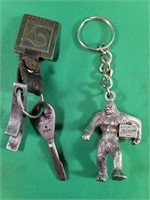 Two keychains 4.5" L