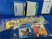 Leap Pad Learning Systems with books and