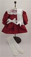 American Girl Doll Samantha Cranberry Party Dress