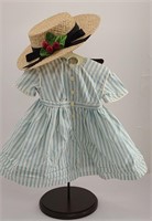 American Girl Doll Kirsten's Summer Dress & Hat