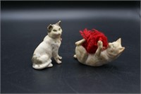 Antique Porcelain cat figurines