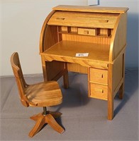 American Girl Doll Kit Wood Roll Top Desk & Chair