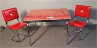 American Girl Doll Molly Chrome Table & Chairs