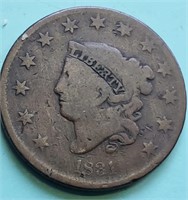 Coronet Large US One Cent Coin 1831 (1)