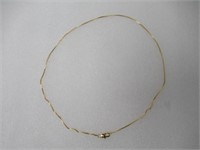 Gold Box Chain Necklace with Lobster Clasp (18)