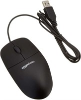 AmazonBasics 3-Button USB Wired Computer Mouse