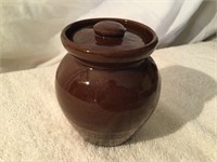 1940s/50s Bybee Pottery Brown Jam Pot w/Lid