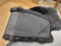 Black Fur Purse & Neck Wrap- Flat