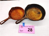 #3 Griswold & #5 Cast Iron Skillet- Lot of Two(2)