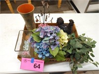 Misc. Floral, Chicken Figurine, Vase- Flat