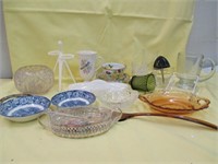 Assorted Glass Cups, Vases, & Etc
