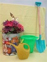 Spring Lot- Flowers, Bucket, & Shovel