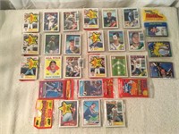 9 Baseball Rack Packs 1988-89 Topp's, Score, Fleer
