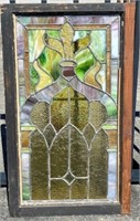 Beautiful Vintage Leaded Stained Glass Window