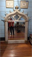 LARGE PAINT DECORATED MIRROR