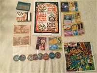 Topps Coins, Pokemon, Wacky Packages Cards. More