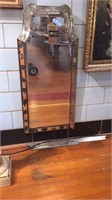 ANTIQUE MIRROR WITH A FEW LOOSE PIECES