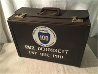 Vintage Army Briefcase File Box 100th Army Reserve