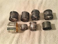 8 Antique/Vintage Silverplate Napkin Rings