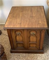 Wood End Table with storage