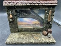 Fireplace scene photo frame