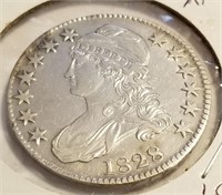1828 Bust Half XF-Cleaned