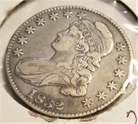 1832 Bust Half VF-Cleaned