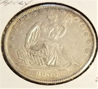 1839 Drapery Half Dollar VF