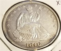 1846 Half Dollar XF-Cleaned