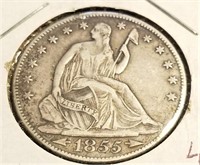 1855-O Arrows Half Dollar VF (Rev. Scratch)