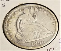 1860-S Half Dollar (Obverse Scratch)