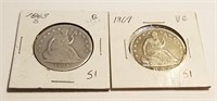 1863-S Half Dollar G/AG; 1869 Half Dollar VG