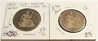 1873, ‘74 Arrows Half Dollar G