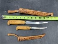 Two knives with sheaths