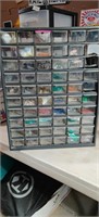 60 Drawer Organizer cabinet. Loaded   3 plastic
