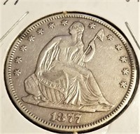 1877 Half Dollar VF-Cleaned