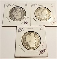 1895-P,O,S Half Dollars G