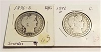 1896-O, ‘96-S Half Dollars (Scratched)