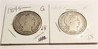 1904-O, S Half Dollars G-F