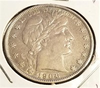 1906-S Half Dollar VF-Cleaned