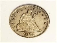 1875-S Twenty Cent ANACS AU Details
