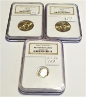 (2) 2007-D Dollars NGC MS 65; 2006-S Silver Dime